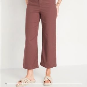 LIKE NEW Extra High Waisted Cropped Wide Leg Pants